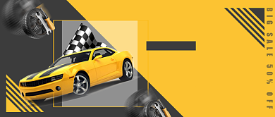 春季汽车节黑黄公众号首图背景