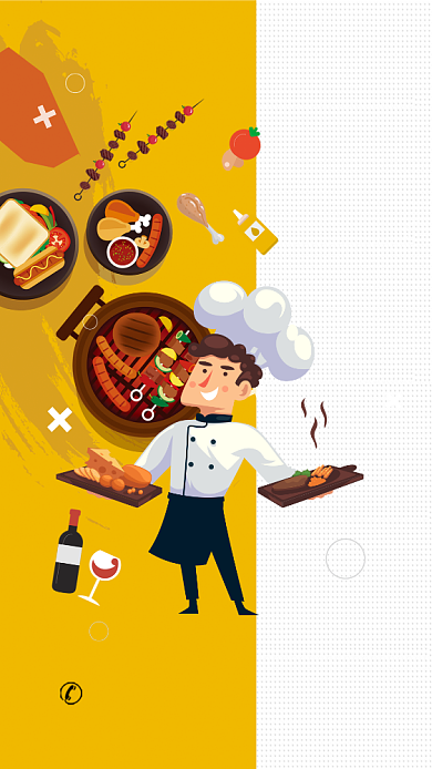 夏日烧烤季海报背景