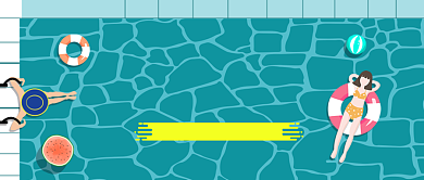 卡通游泳健身微信公众号素材图片背景