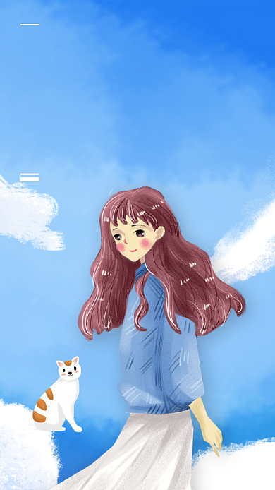 八月唯美月签手机海报背景