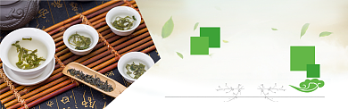 绿色双十一茶叶促销banner背景