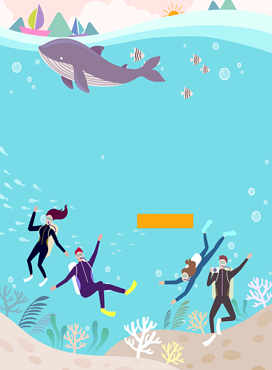 一对一潜水培训班辅导教学海报背景