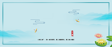 简约插画小满节气公众号首图背景