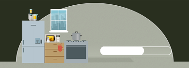 卡通手绘风双十二家电专场淘宝banner背景