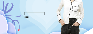 蓝色清新女装春季新风尚banner背景