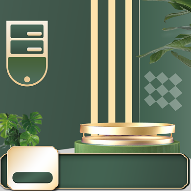 绿色简约C4D场景黑色星期五主图直通车背景