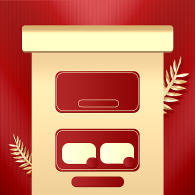 会员特权红金风格优惠券和积分促销主图背景