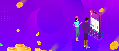 创意紫色投资理财金融微信公众号素材图片背景