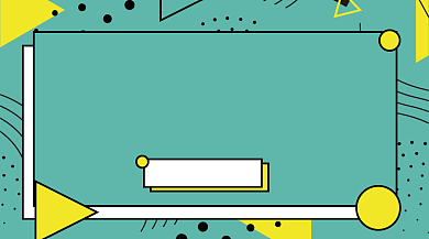 孟菲斯几何风格净省清单促销手机海报背景