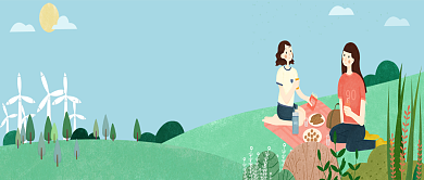 春游季野餐郊游海报微信公众号素材图片背景