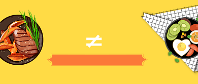 卡通手绘减肥食谱公众号首图背景