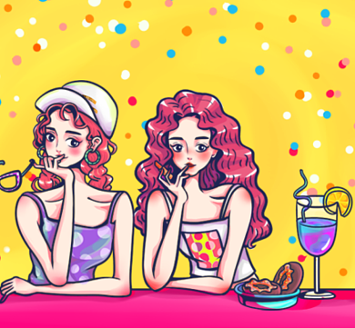 卡通幽默减肥朋友圈封面背景