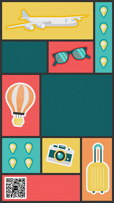 旅游攻略手机海报背景