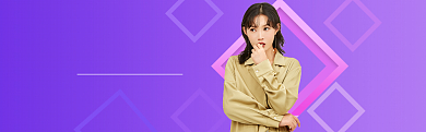 蓝色调女装秋季新品上新banner背景