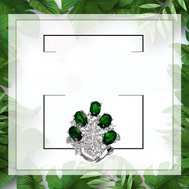 绿色时尚潮牌首饰饰品淘宝直通车图片背景