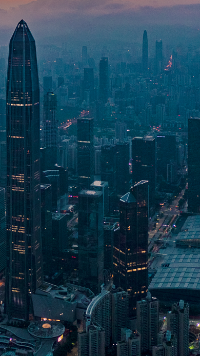 国庆旅游打卡晒家乡之深圳营销手机海报背景