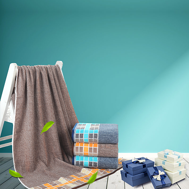 浴巾促销简约潮流电商淘宝主图背景