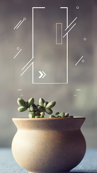 早安梦想简约大气手机宣传海报背景