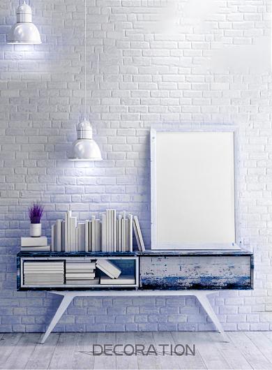 灰白大气简约家具家居广告印刷海报模板背景