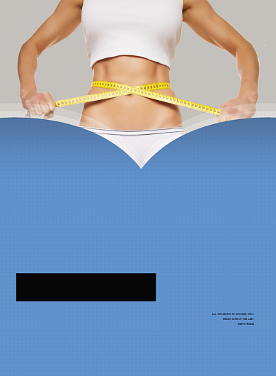 简约健身减肥瘦身印刷海报背景