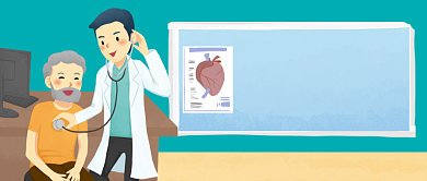 关爱心脏就是关爱生命手绘手机首图背景