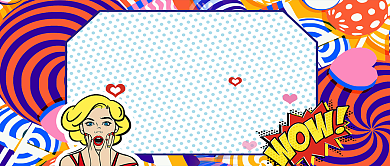 波普风土味情话公众号首图背景