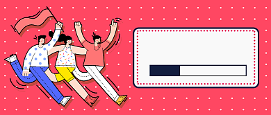 粉色波点孟菲斯卡通时尚新年跨年话题微信公众号素材图片背景