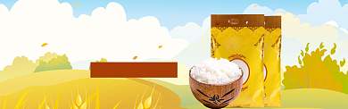 简约风大米海报banner背景