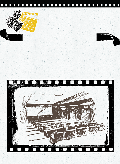 私人影院观赏宣传海报背景