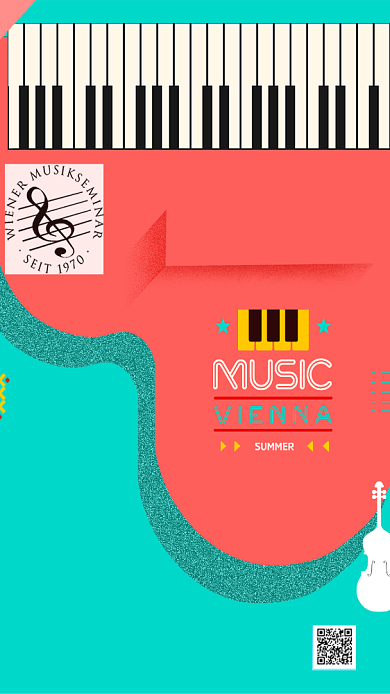 音乐夏令营钢琴培训班海报背景