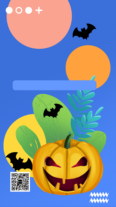 万圣节狂欢夜折扣促销信息手机海报背景