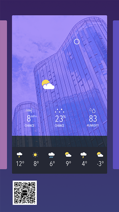 天气手机海报背景