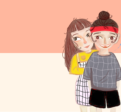 小清新幽默笑容朋友圈封面背景