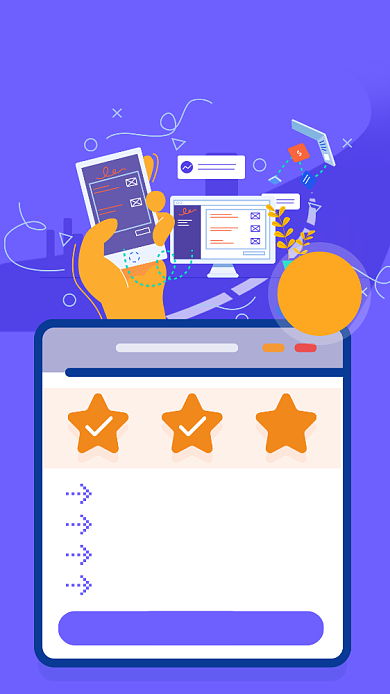 蓝色扁平风签到赢好礼宣传手机海报背景