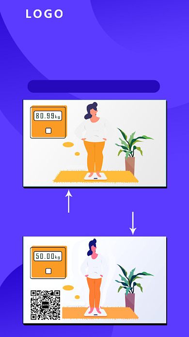 朋友圈减肥风暴海报背景