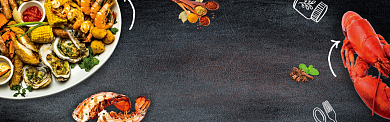 黑色烧烤促销banner背景
