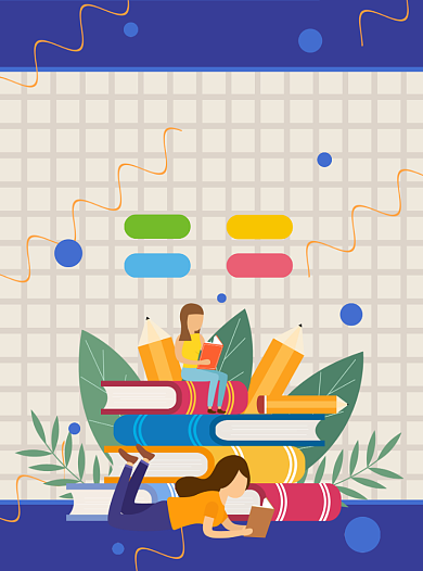 蓝色创意培训宣传单设计背景