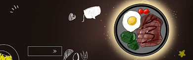 黑色简约牛排美食促销BANNER背景