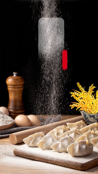 冬至团圆吃饺子节日海报背景