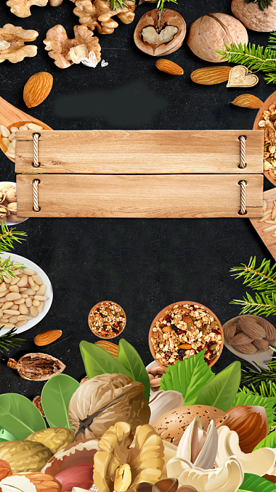 时尚零食小吃坚果海报背景