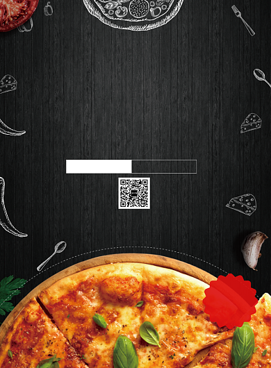 简约美味披萨美食促销宣传海报背景