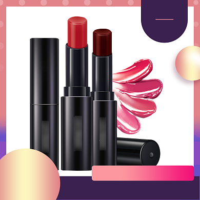 粉色紫色美妆口红直通车背景