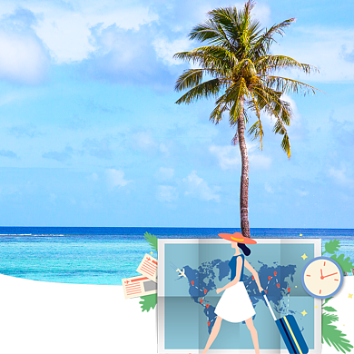 求假期淘宝直通车图片背景