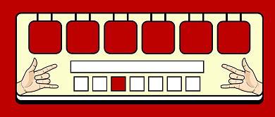 红色手绘卡通手指元旦官宣放假通知微信公众号素材图片背景