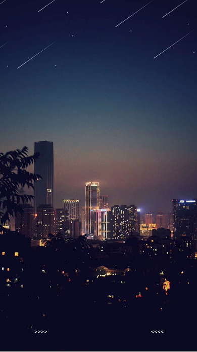 晚安早睡时尚城市手机海报背景