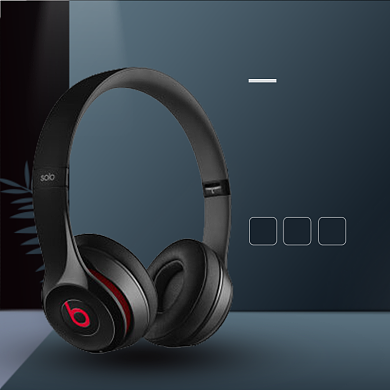 黑色大气耳机直通车背景