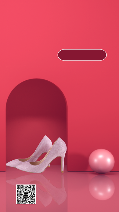 立体创意C4D服装促销手机海报背景