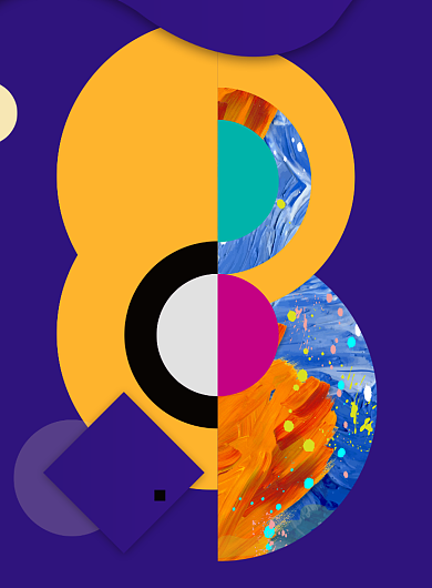 深色系艺术展海报模板背景