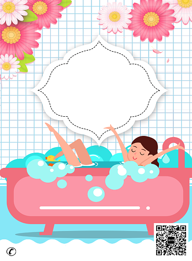 创意卡通少女焕颜夏日促销海报背景