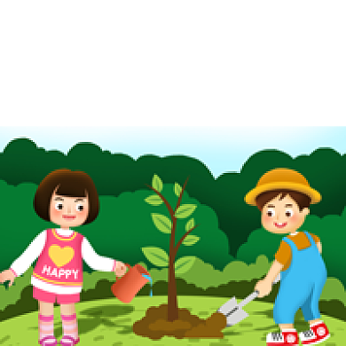 卡通植树节公众号次图背景